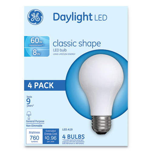 Classic Led Non-dim A19 Light Bulb, 8 W, Soft White, 2/pack