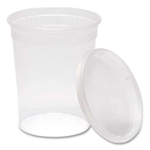 Plastic Deli Containers, 32 Oz, Clear, Plastic, 240/carton