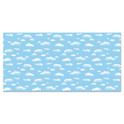 Fadeless Designs Bulletin Board Paper, Clouds, 50 Ft X 48", Blue/white