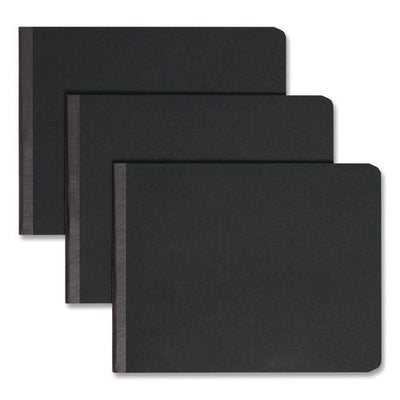 Prong Fastener Premium Pressboard Report Cover, Two-piece Prong Fastener, 2" Capacity, 8.5 X 11, Black/black