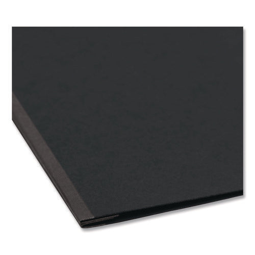 Prong Fastener Premium Pressboard Report Cover, Two-piece Prong Fastener, 2" Capacity, 8.5 X 11, Black/black