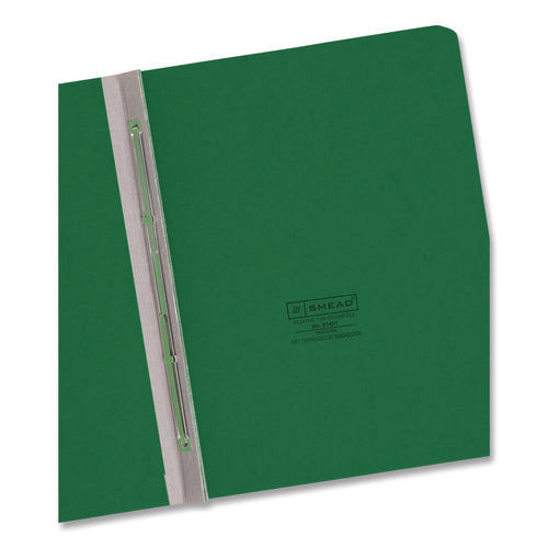 Prong Fastener Pressboard Report Cover, Two-piece Prong Fastener, 3" Capacity, 8.5 X 11, Green/green
