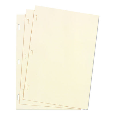 Looseleaf Minute Book Ledger Sheets, 11 X 8.5, Ivory, Loose Sheet, 100/box