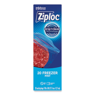 Zipper Freezer Bags, 1 pt, 7" x 5", Clear, 240/Carton
