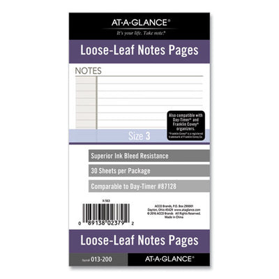 Lined Notes Pages - Buy for Planners & Organizers - Office Supplies