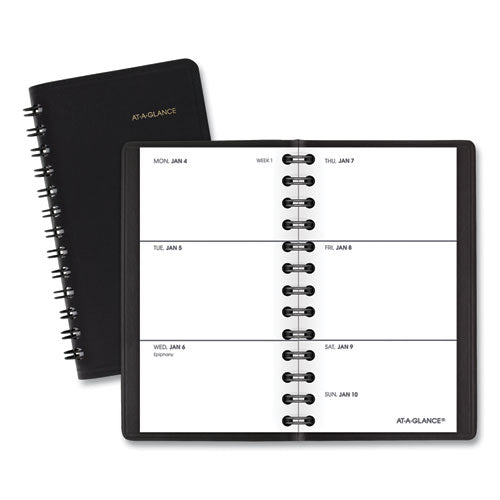 Weekly Planner, 4.5 X 2.5, Black Cover, 12-month (jan To Dec): 2023