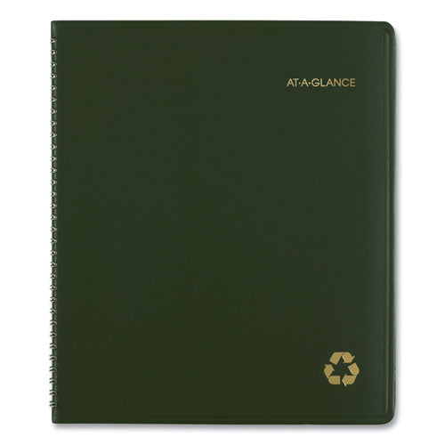 Recycled Monthly Planner, 11 X 9, Black Cover, 13-month (jan To Jan): 2023 To 2024
