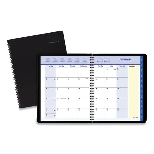 Quicknotes Monthly Planner, 8.75 X 7, Black Cover, 12-month (jan To Dec): 2023