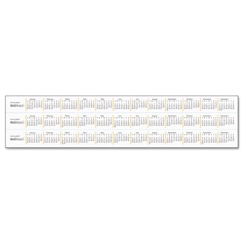 Wallmates Self-adhesive Dry Erase Monthly Planning Surfaces, 36 X 24, White/gray/orange Sheets, Undated