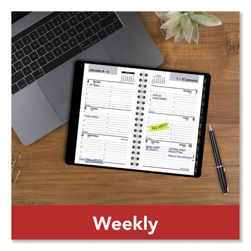 Dayminder Weekly Pocket Appointment Book With Telephone/address Section, 6 X 3.5, Black Cover, 12-month (jan To Dec): 2023