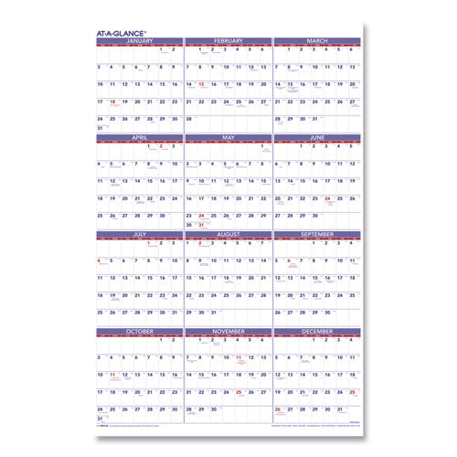 Yearly Wall Calendar, 24 X 36, White Sheets, 12-month (jan To Dec): 2023