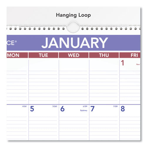 Erasable Wall Calendar, 15.5 X 22.75, White Sheets, 12-month (jan To Dec): 2023