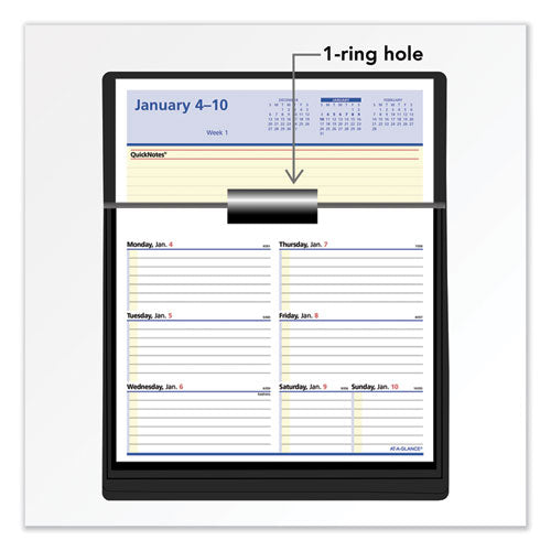 Flip-a-week Desk Calendar Refill With Quicknotes, 7 X 6, White Sheets, 2023