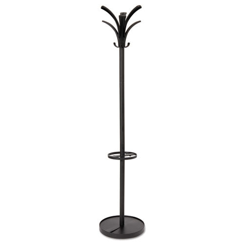 Brio Coat Stand, 13.75w X 13.75d X 66.25h, Black
