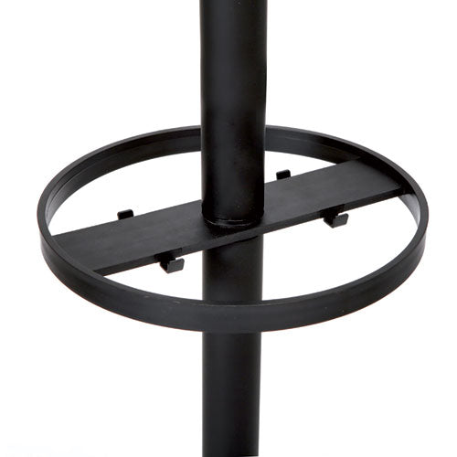 Stan3 Steel Coat Rack, Stand Alone Rack, Eight Knobs, 15w X 15d X 69.3h, Black
