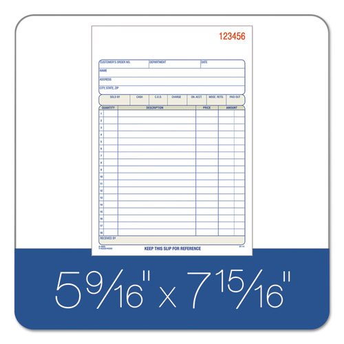 2-Part Sales Book, 6.69" x 4.19", 50 Forms