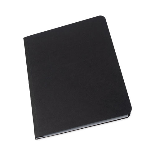 Pressboard Report Cover With Tyvek Reinforced Hinge, Two-piece Prong Fastener, 3" Capacity, 8.5 X 11, Black/black