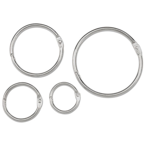 Metal Book Rings, 1.5" Diameter, 100/box