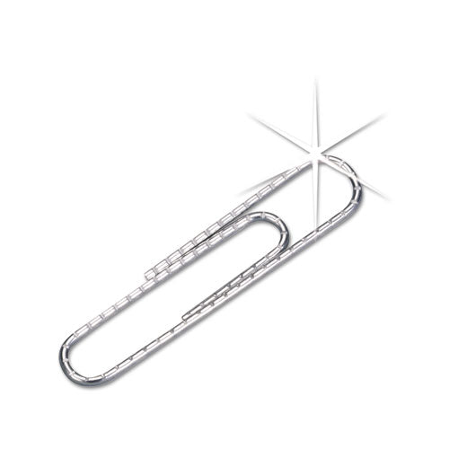 Paper Clips, #1, Smooth, Silver, 100 Clips/box, 10 Boxes/pack