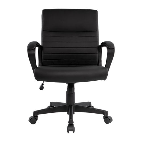 Alera Breich Series Manager Chair, Supports Up To 275 Lbs, 16.73" To 20.39" Seat Height, Black Seat/back, Black Base
