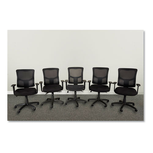 Alera Elusion Ii Series Suspension Mesh Mid-back Synchro Seat Slide Chair, Supports 275 Lb, 18.11" To 20.35" Seat, Black