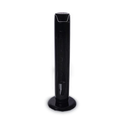 36" 3-speed Oscillating Tower Fan With Remote Control, Plastic, Black