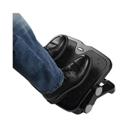 Soft Cushioned Ergonomic Footrest, 14w X 19.63d X 3.75 To 7.5h, Black