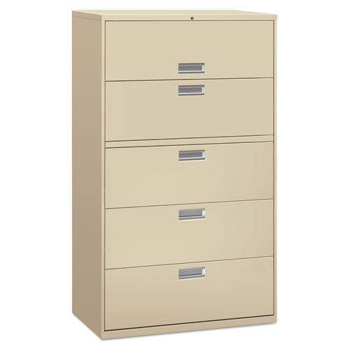 Lateral File, 5 Legal/letter/a4/a5-size File Drawers, Light Gray, 36" X 18.63" X 67.63"