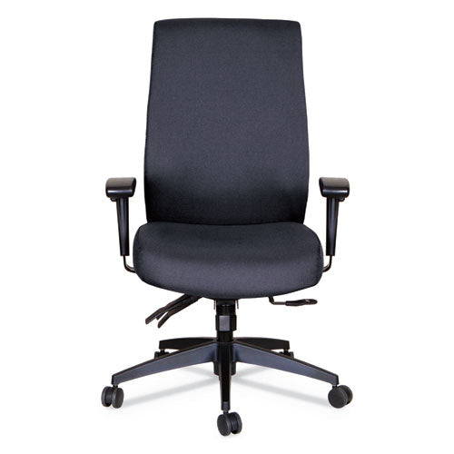 Alera Wrigley Series 24/7 High Performance High-back Multifunction Task Chair, Supports 300 Lb, 17.24" To 20.55" Seat, Black
