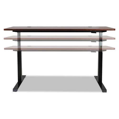 Adaptivergo Sit-stand Pneumatic Height-adjustable Table Base, 59.06" X 28.35" X 26.18" To 39.57", Gray