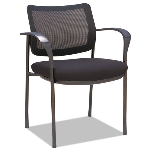 Alera Iv Series Fabric Back/seat Guest Chairs, 24.8" X 22.83" X 32.28", Black Seat, Black Back, Black Base, 2/carton