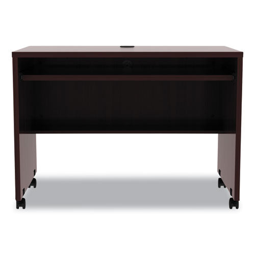 Alera Valencia Series Mobile Workstation Desk, 41.38" X 23.63" X 30", Mahogany