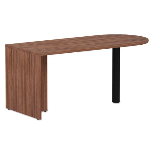 Alera Valencia Series D-top Desk, 71" X 35.5" X 29.63", Mahogany