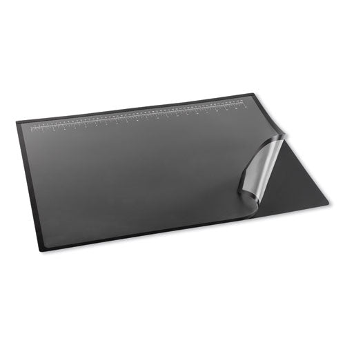 Lift-top Pad Desktop Organizer, With Clear Overlay, 24 X 19, Black