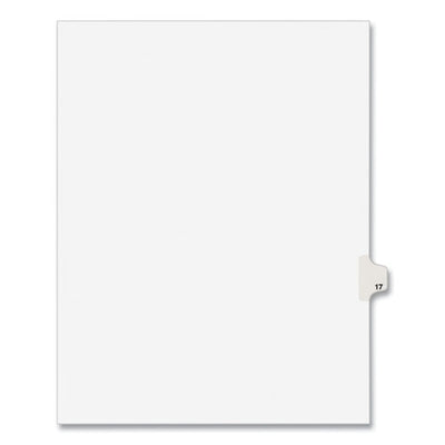 Preprinted Legal Exhibit Side Tab Index Dividers, Avery Style, 10-tab, 17, 11 X 8.5, White, 25/pack, (1017)