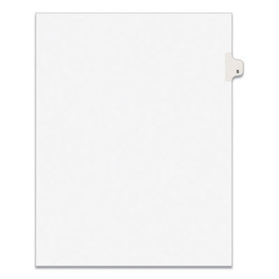 Preprinted Legal Exhibit Side Tab Index Dividers, Avery Style, 10-tab, 5, 11 X 8.5, White, 25/pack
