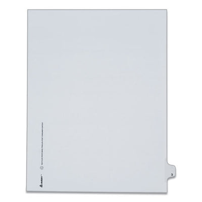 Preprinted Legal Exhibit Side Tab Index Dividers, Allstate Style, 10-tab, 3, 11 X 8.5, White, 25/pack