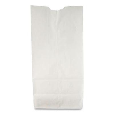 Grocery Paper Bags, 35 Lb Capacity, #10, 6.31" X 4.19" X 13.38", White, 500 Bags