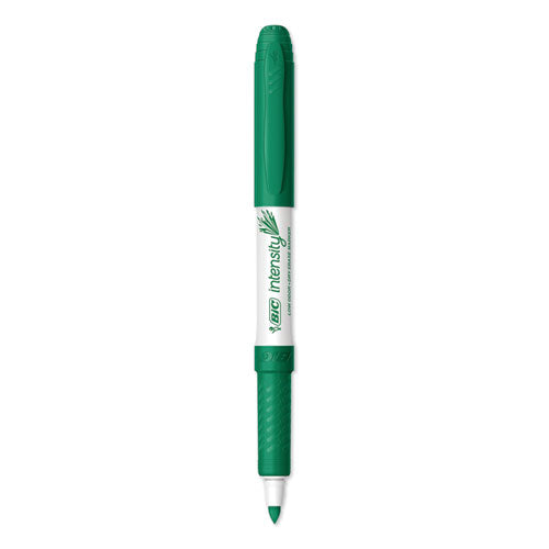 Intensity Low Odor Fine Point Dry Erase Marker, Fine Bullet Tip, Green, Dozen