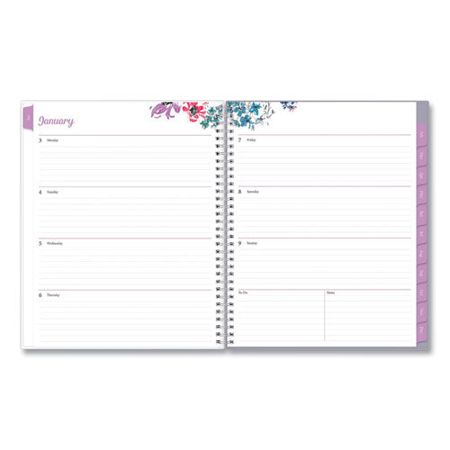 Laila Create-your-own Cover Weekly/monthly Planner, Wildflower Artwork, 11 X 8.5, Purple/blue/pink, 12-month (jan-dec): 2023
