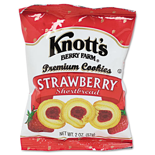 Premium Berry Jam Shortbread Cookies, Raspberry, 2 Oz Pack, 36/carton