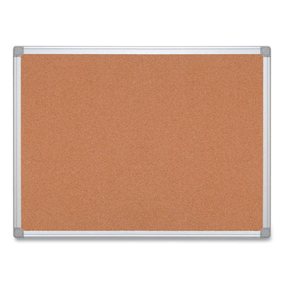 Earth Cork Board, 36 X 24, Natural Surface, Silver Aluminum Frame