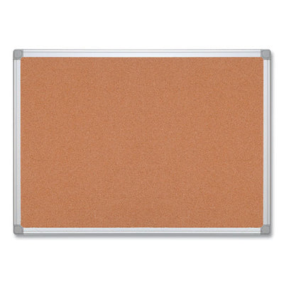 Earth Cork Board, 48 X 36, Natural Surface, Silver Aluminum Frame