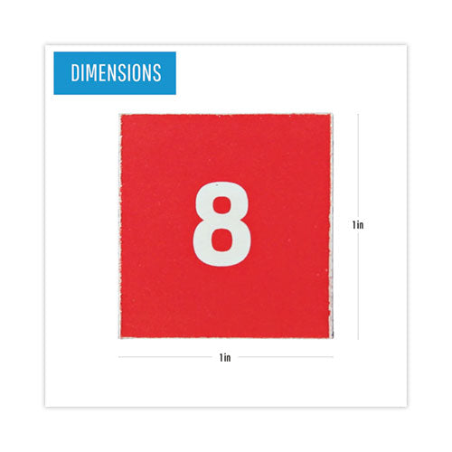 Interchangeable Magnetic Board Accessories, Calendar Dates, Red/white, 1" X 1", 31 Pieces
