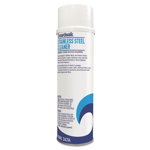 Stainless Steel Cleaner And Polish, Lemon, 18 Oz Aerosol Spray, 12/carton