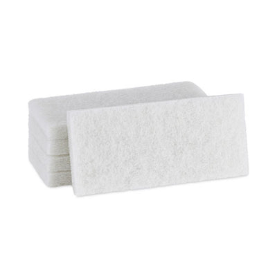Light Duty Scour Pad, 4.63 X 10, White, 20/carton