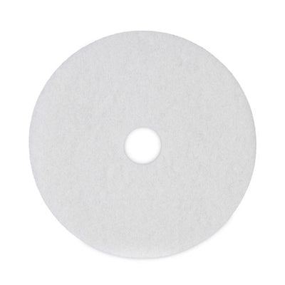 Polishing Floor Pads, 19" Diameter, White, 5/carton