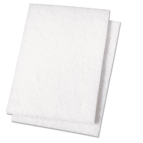 Light Duty Scour Pad, 4.63 X 10, White, 20/carton