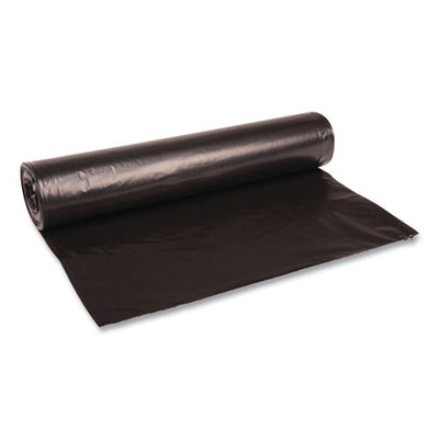 Low Density Repro Can Liners, 56 Gal, 1.2 Mil, 43" X 47", Black, 10 Bags/roll, 10 Rolls/carton