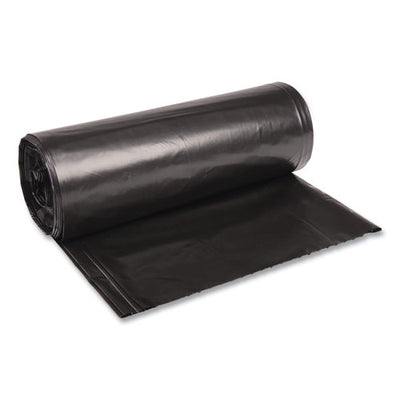 Low Density Repro Can Liners, 60 Gal, 1.6 Mil, 38" X 58", Black, 10 Bags/roll, 10 Rolls/carton
